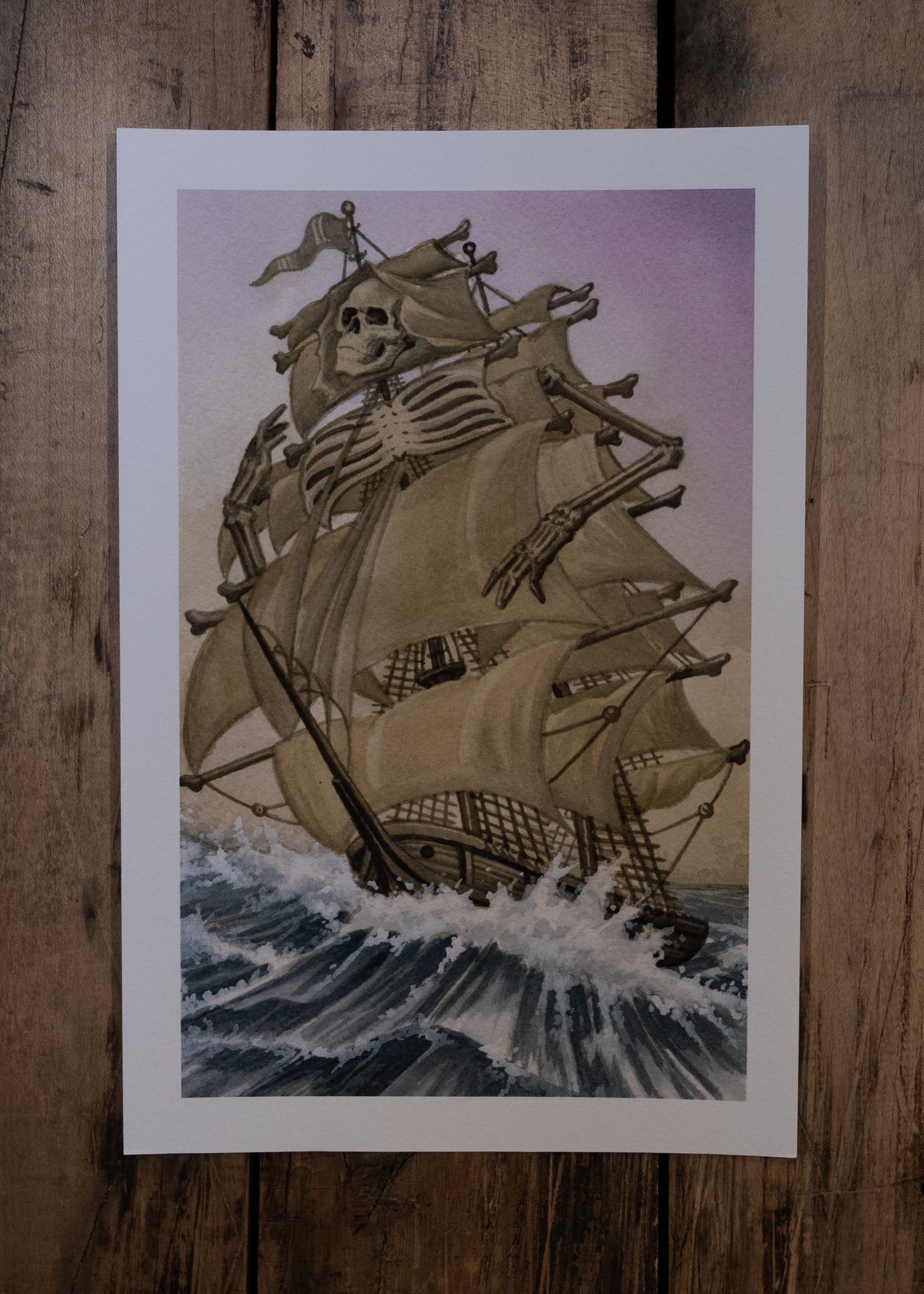 Reaper Ship - Original Print by Philip Szlosek – Fountainhead NY