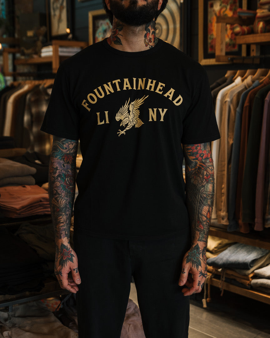 Fountainhead NY - LI Eagle T-Shirt in Black