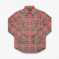 Iron Heart - Ultra Heavy Flannel American Check Western Shirt - Red