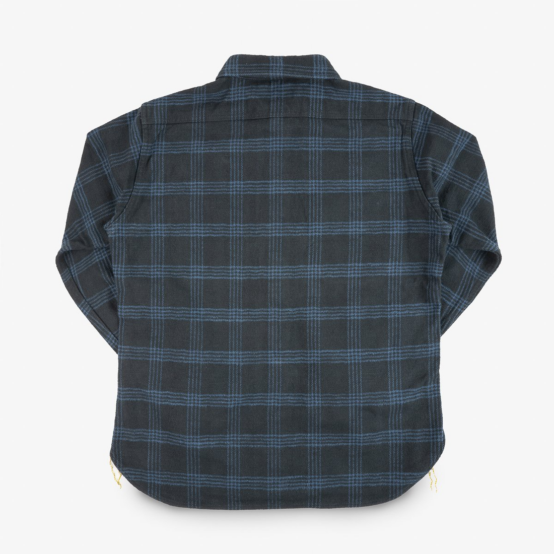 Iron Heart - 12oz Slubby Heavy Flannel Check Work Shirt - Black