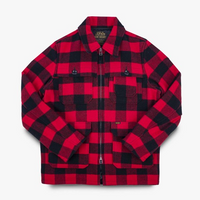 Iron Heart - Wool Buffalo Check Hunting Jacket - Red