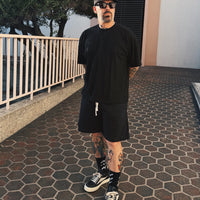 All Time High Hemp Tee in Rinsed Black - detail