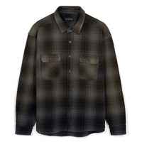 All Time High - Baynham Flannel Shirt in Coal/Ash