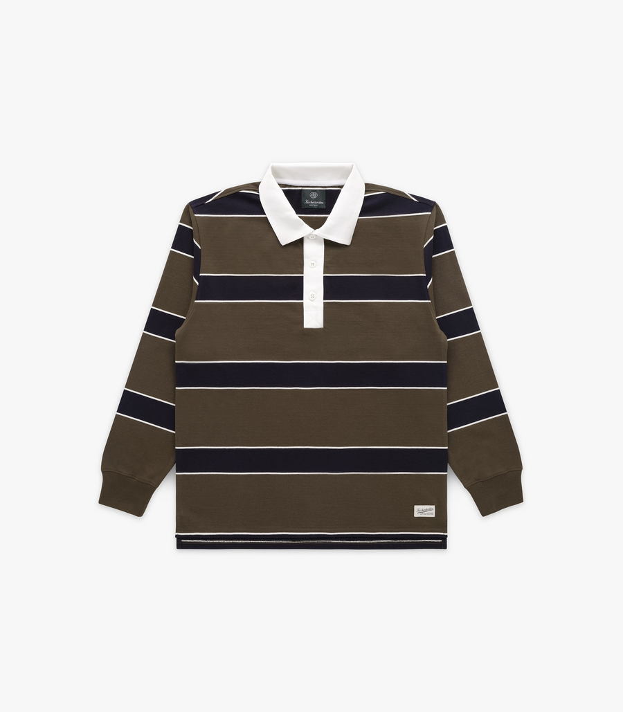 Knickerbocker - McCarren Rugby in Black Olive Stripe