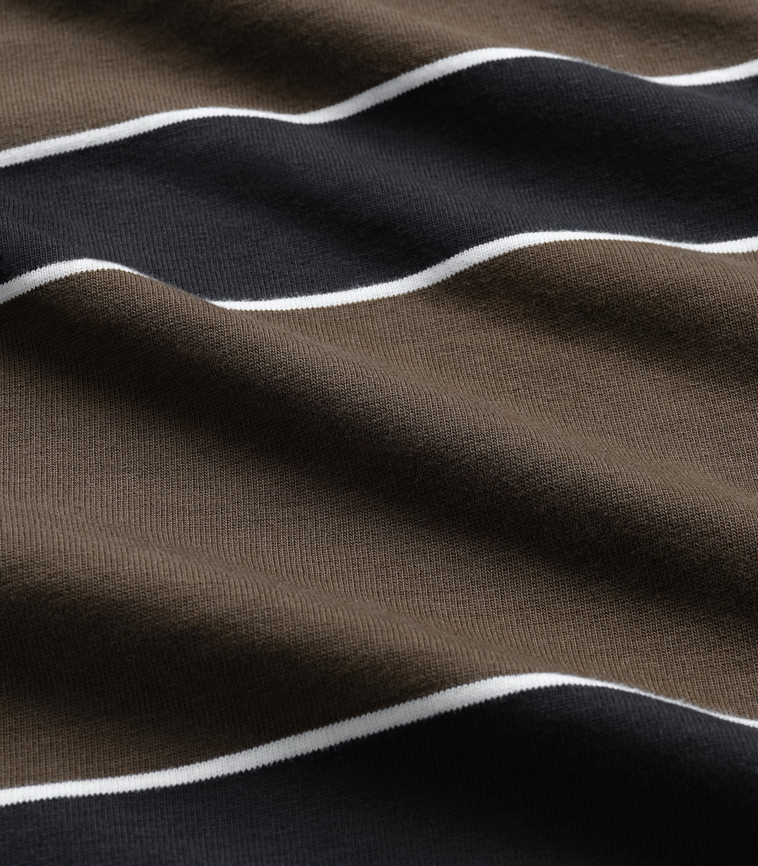 Knickerbocker - McCarren Rugby in Black Olive Stripe
