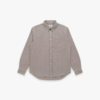 Knickerbocker - "Beefy" Cotton Oxford - Mocha & Bone Stripe