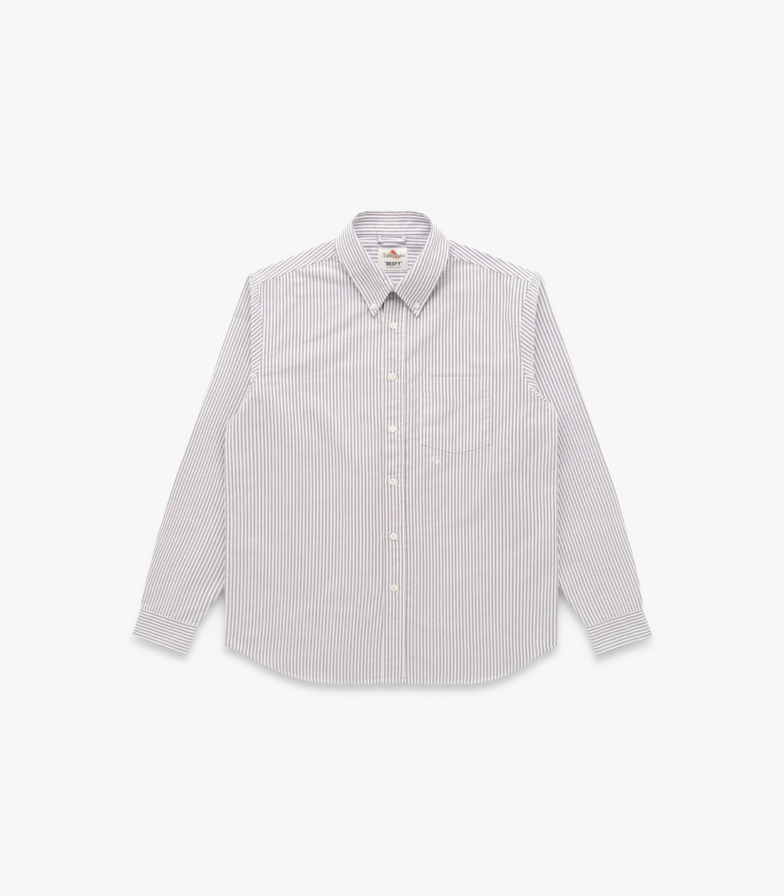 Knickerbocker - "Beefy" Cotton Oxford in Brown Stripe