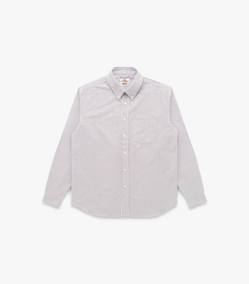 Knickerbocker - "Beefy" Cotton Oxford in Brown Stripe