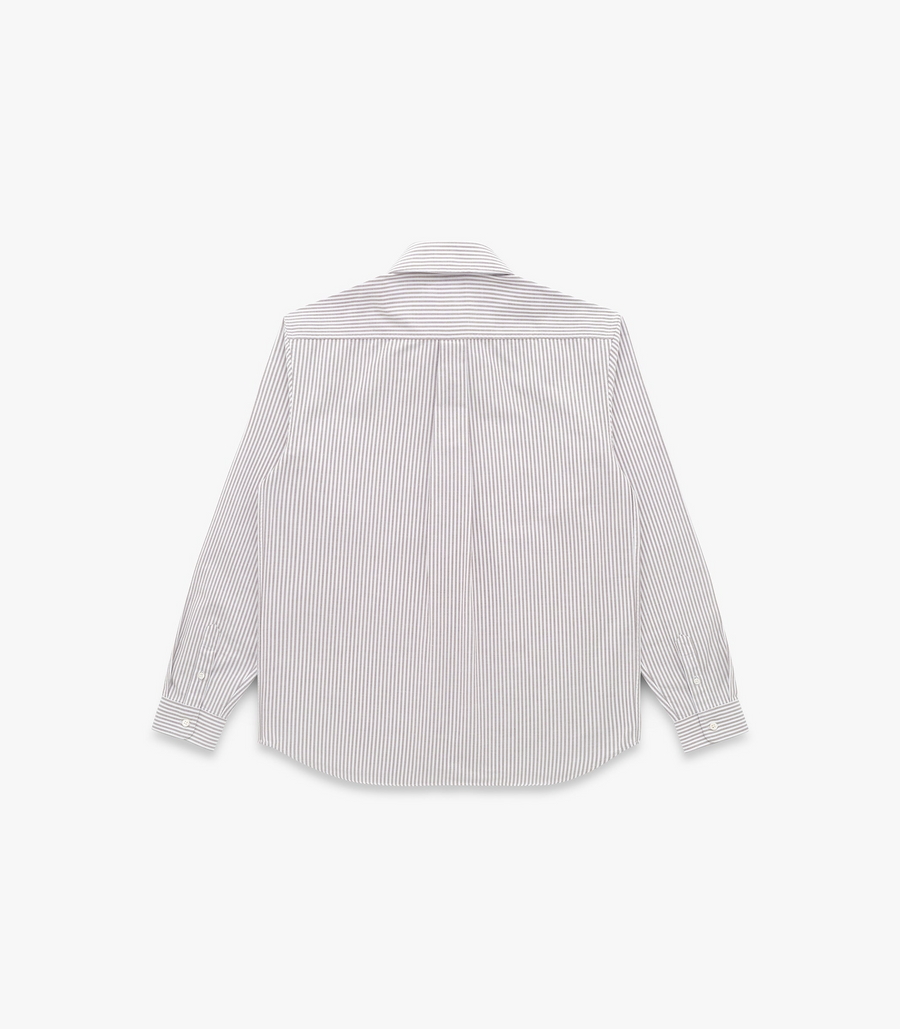 Knickerbocker - "Beefy" Cotton Oxford in Brown Stripe