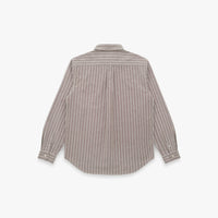 Knickerbocker - "Beefy" Cotton Oxford - Mocha & Bone Stripe