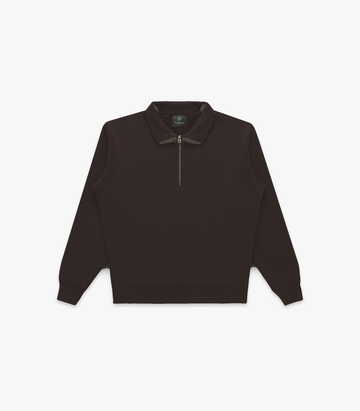 Knickerbocker - Stadium Loft Knit Quarter Zip - Black Olive