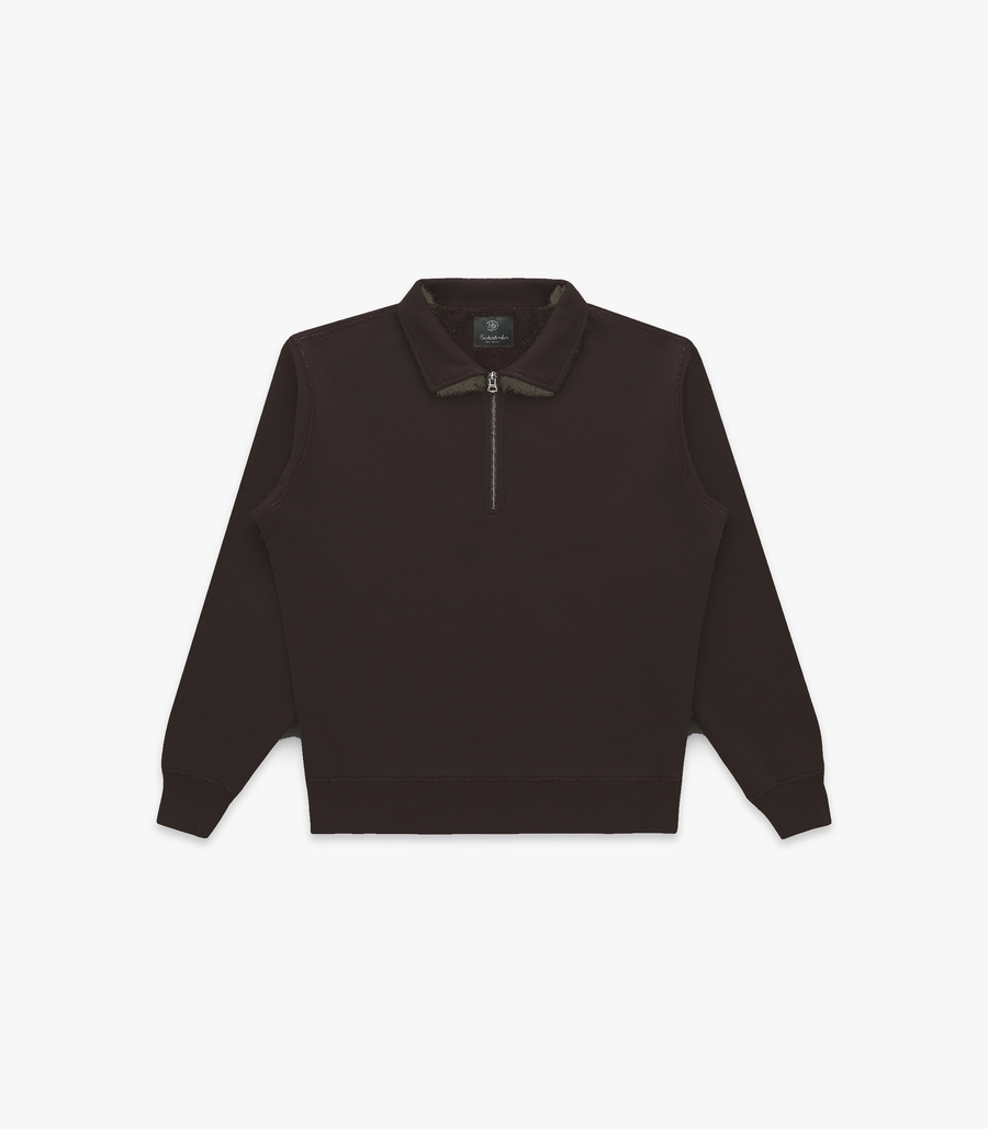 Knickerbocker - Stadium Loft Knit Quarter Zip - Black Olive