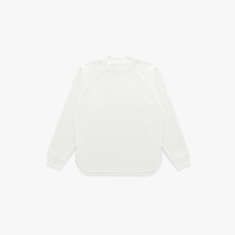 Knickerbocker - Raglan Mock Neck Thermal in Milk