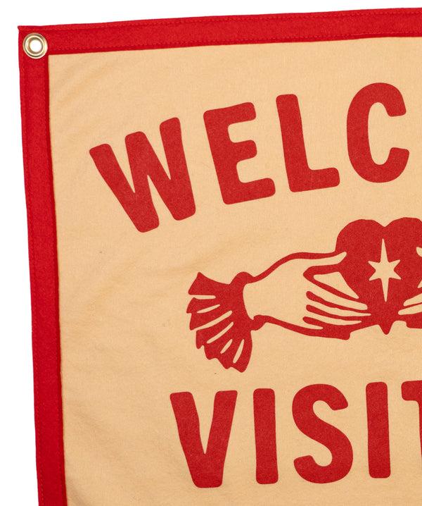 Oxford Pennant - Welcome Visitor Camp Flag • John Moreland x Oxford Pennant