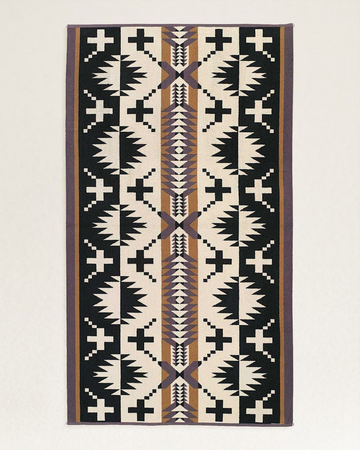 Pendleton - Oversized Jacquard Spa Towel - Spider Rock Black / White