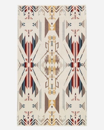 Pendleton - Oversized Jacquard Spa Towel - White Snads Tan