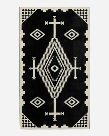 Pendleton - Oversized Jacquard Spa Towel - Los Ojos Black