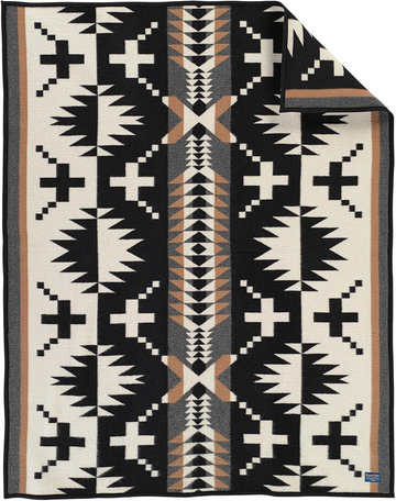 Pendleton - Jacquard Napped Throw - Spider Rock Black / White