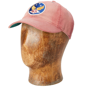 Ralph Lauren - Cotton Twill Garment-dyed Faded Ball Cap W/winged Rrl Crest - Faded Red