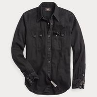 Ralph Lauren - Long-sleeve Denim Sawtooth Western Workshirt - Black