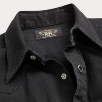 Ralph Lauren - Long-sleeve Denim Sawtooth Western Workshirt - Black