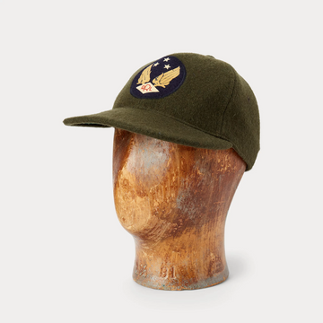 Ralph Lauren - Wool Felt Adjustable Ball Cap W/ Rrl Wing Logo - Olive