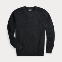 Ralph Lauren - Cotton/wool Waffle Knit Crewneck Sweater - Black Heather