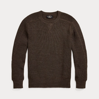 Ralph Lauren - Cotton/wool Waffle Knit Crewneck Sweater - Dark Olive Heather