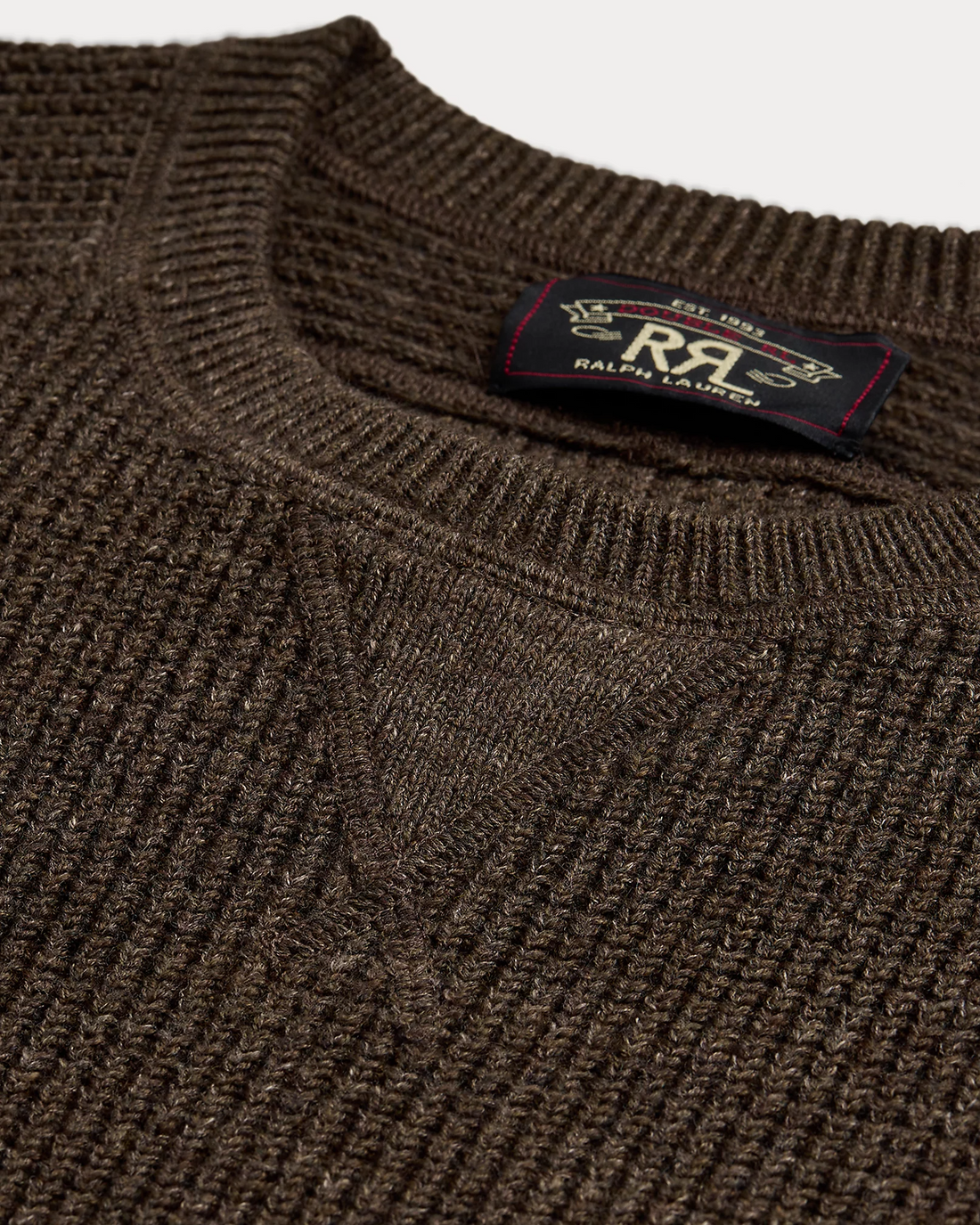 Ralph Lauren RRL ニット オリーブ L size Ralph Lauren - Cotton/wool Waffle Knit Crewneck Sweater