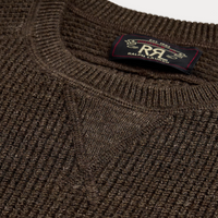 Ralph Lauren - Cotton/wool Waffle Knit Crewneck Sweater - Dark Olive Heather