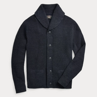 Ralph Lauren - Cotton/wool Shawl Collar Cardigan Sweater - Dark Navy Heather