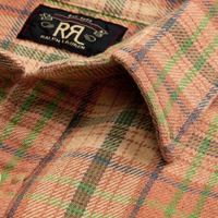 Ralph Lauren - Long-sleeve Cotton Plaid Twill Matlock Workshirt Rl-719 - Orange Multi