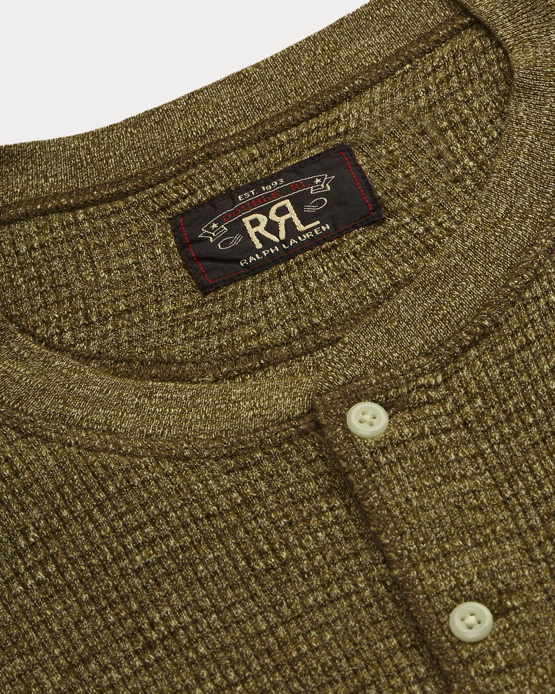 Ralph Lauren - Long-sleeve Cotton Waffle Knit Henley - Olive