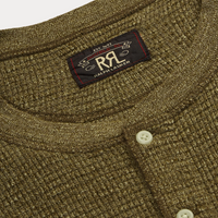 Ralph Lauren - Long-sleeve Cotton Waffle Knit Henley - Olive