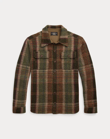 Ralph Lauren - Plaid Wool-Cashmere Workshirt Sweater - Olive Multi