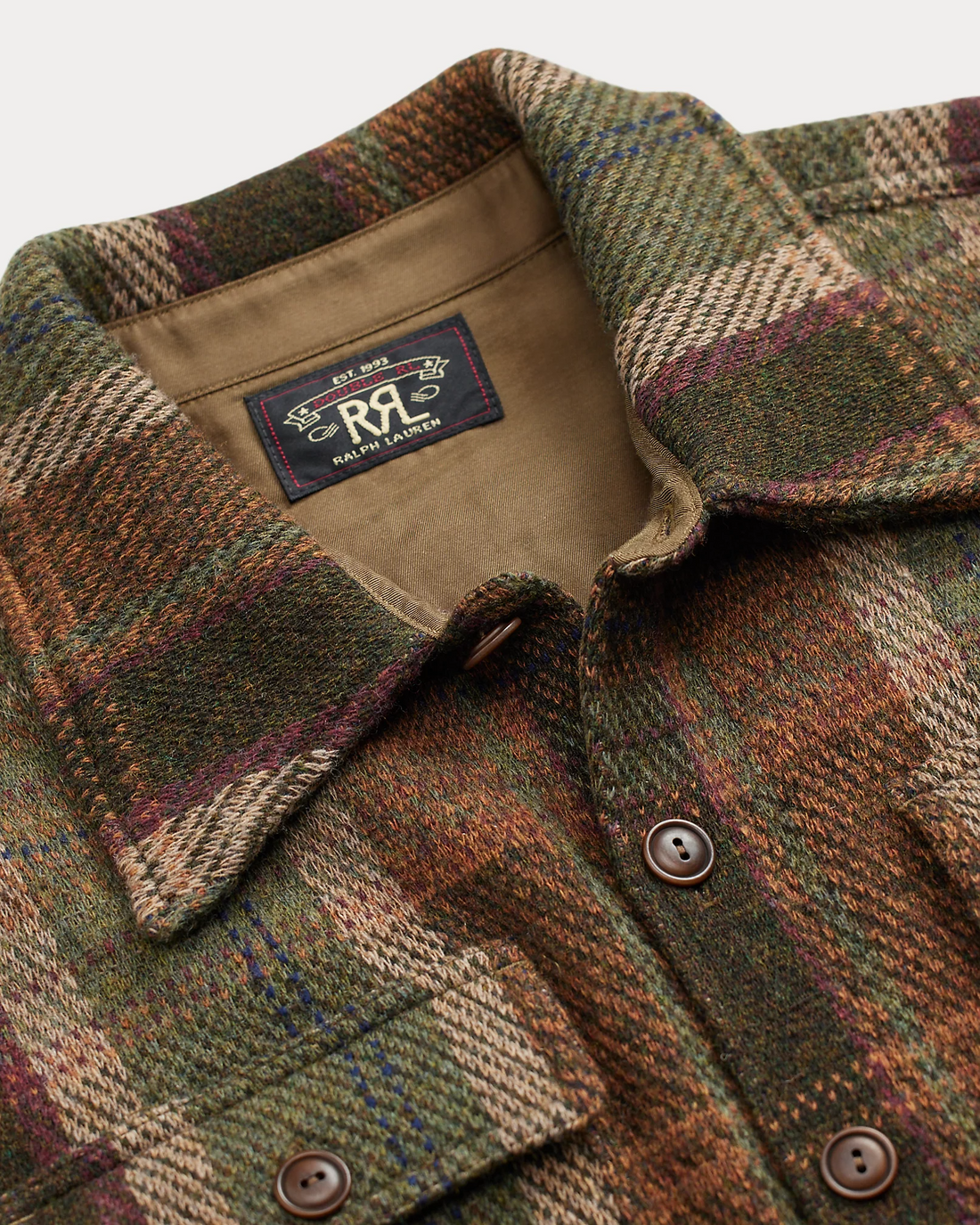 Ralph Lauren - Plaid Wool-Cashmere Workshirt Sweater - Olive Multi