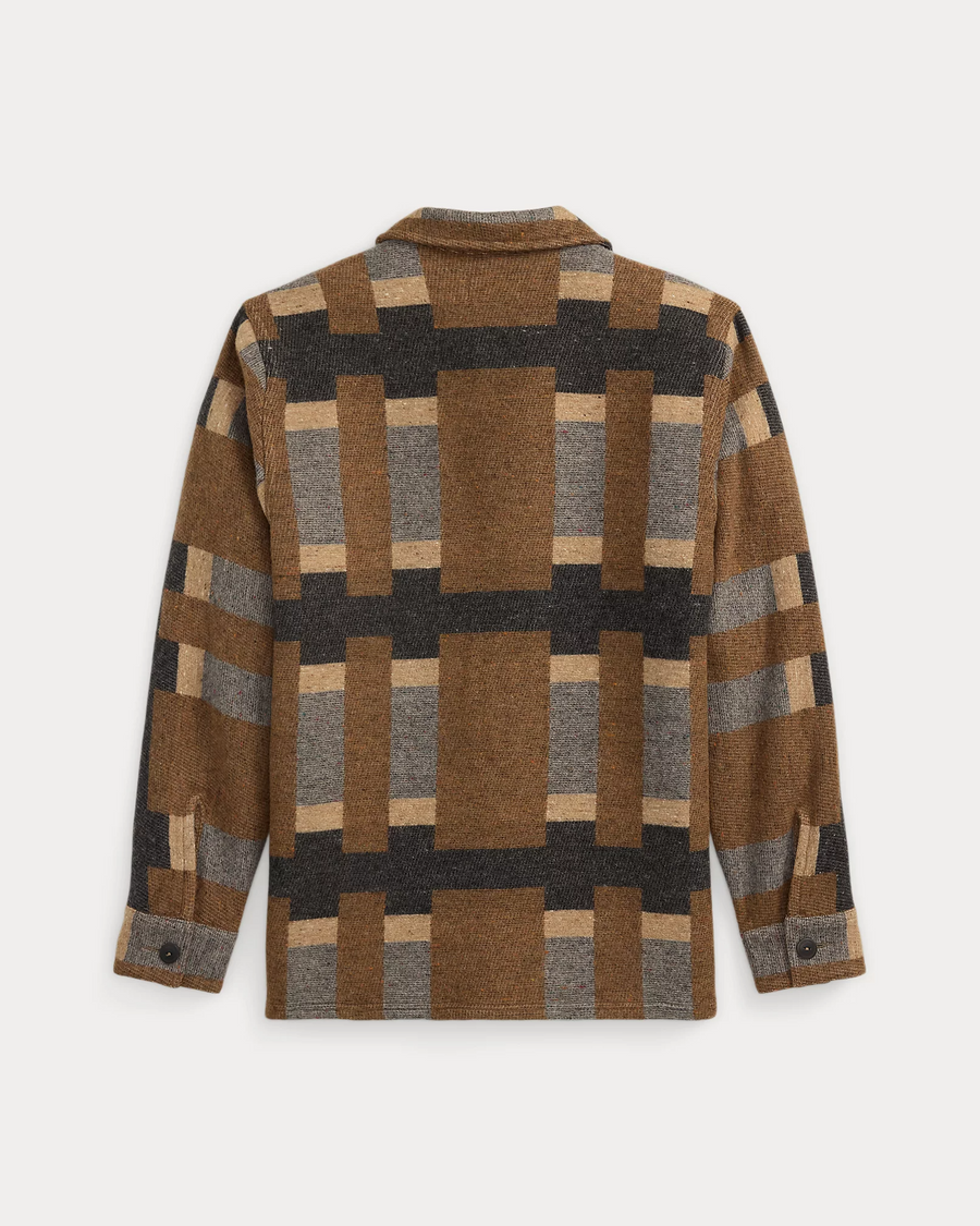 Ralph Lauren - Wool-Blend Jacquard Shirt Jacket - Blue Multi