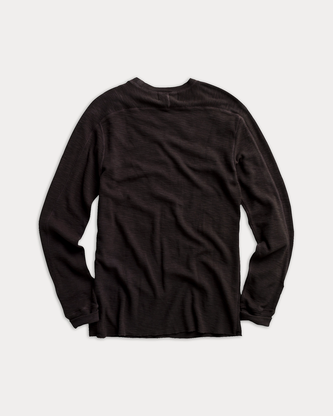 Double RL - Waffle-Knit Crewneck - Faded Black Canvas