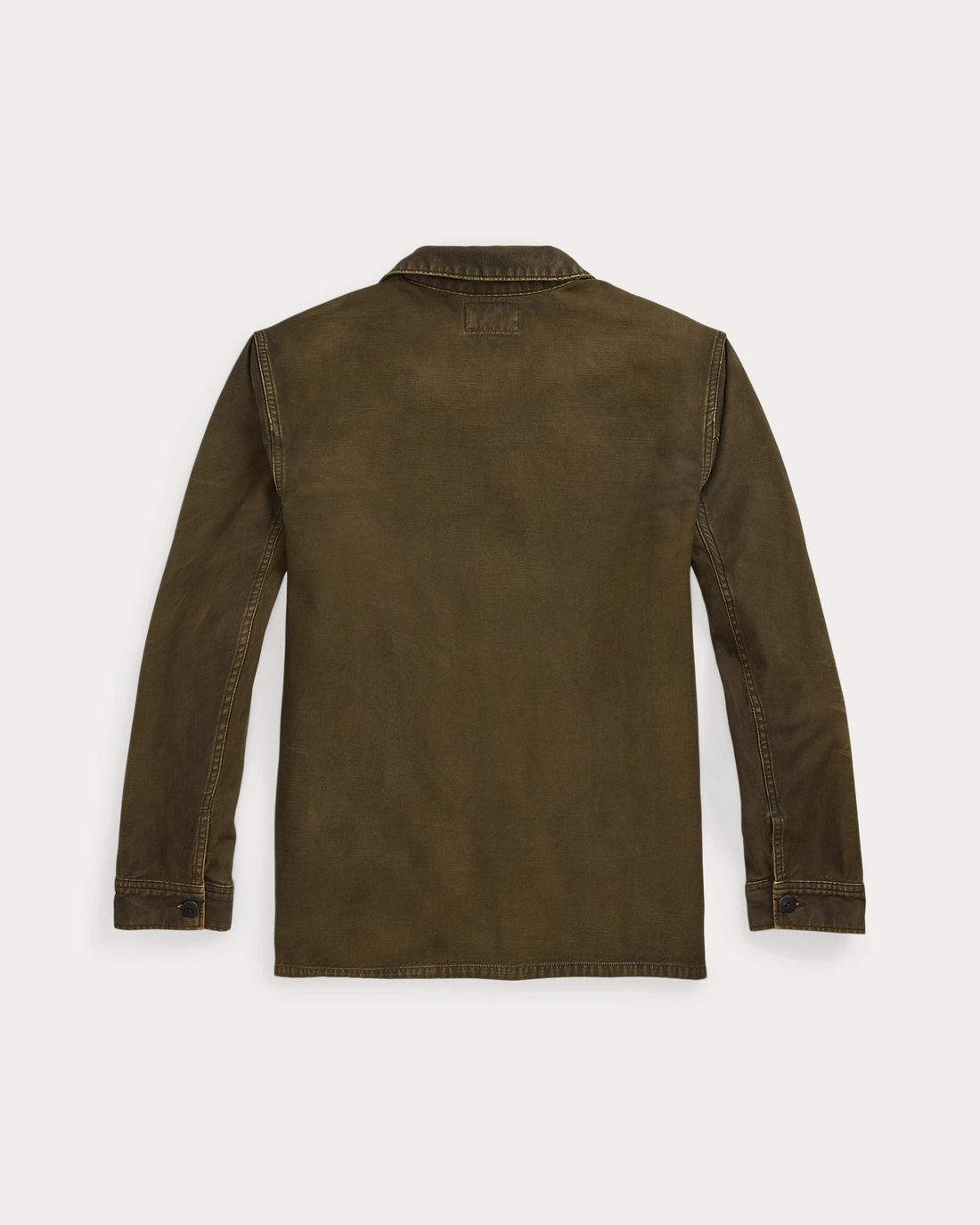 Double RL - Reverse-Sateen Overshirt in Washed Brown