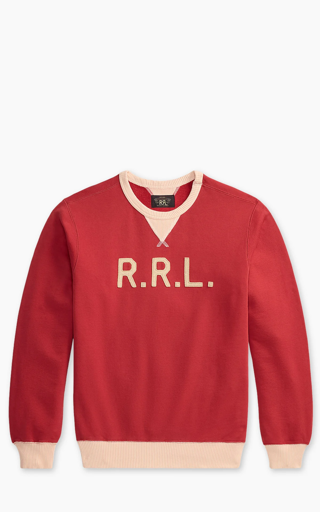 Double RL - Cotton Terry Sweatshirt - Red/Multi