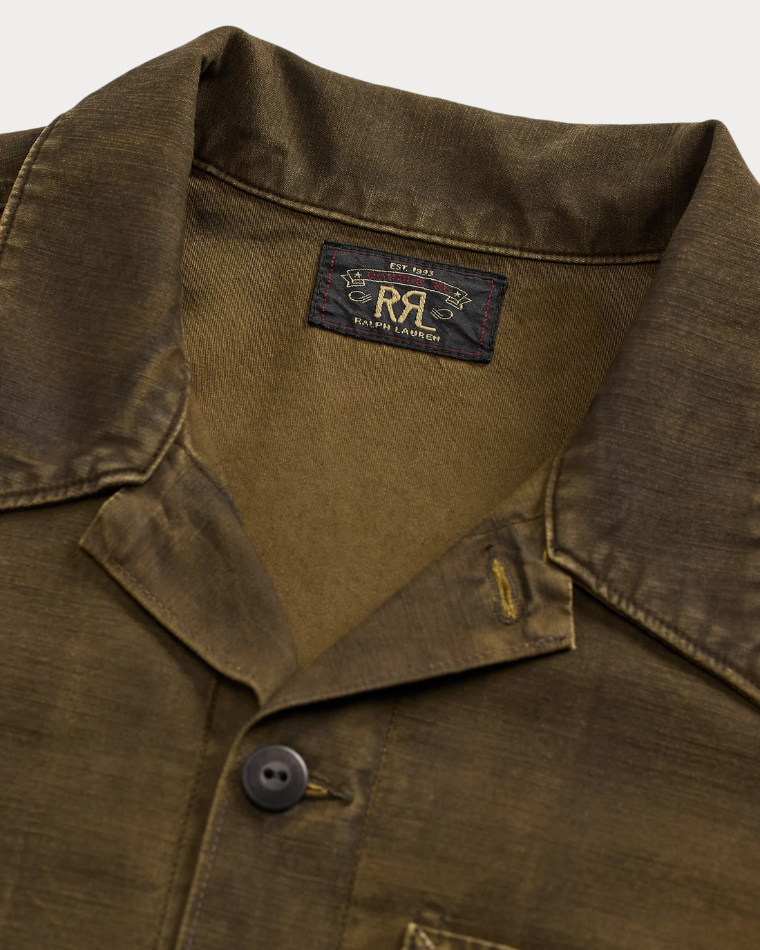 Double RL - Reverse-Sateen Overshirt in Washed Brown