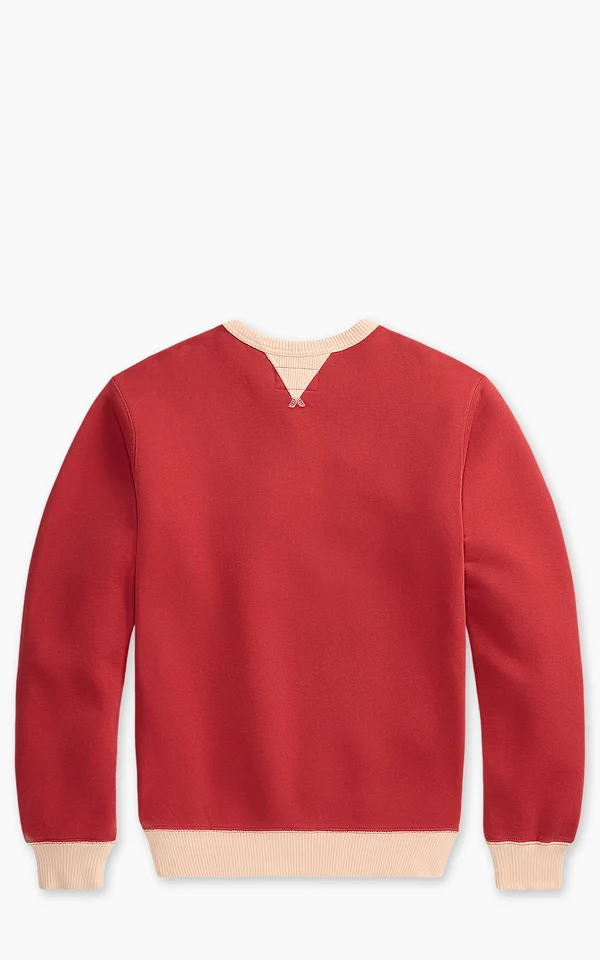 Double RL - Cotton Terry Sweatshirt - Red/Multi