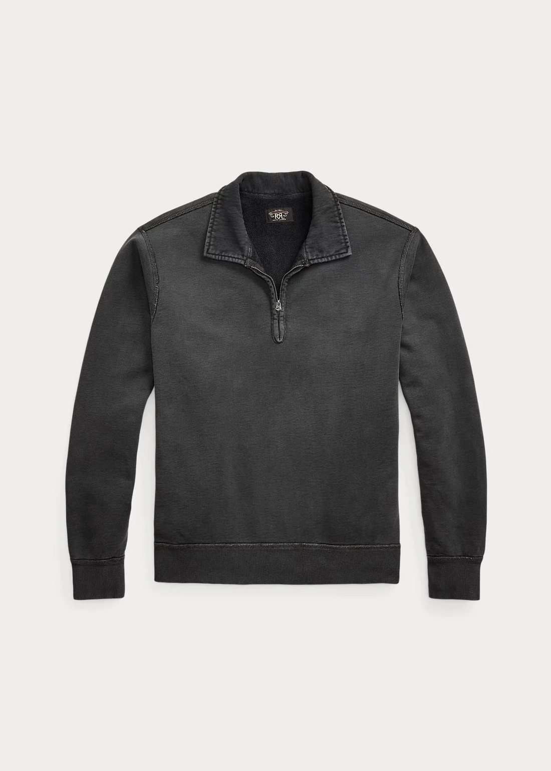 Double RL - Quarter Zip Sweatshirt - Washed Black