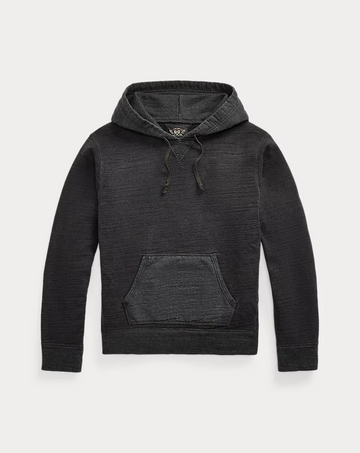 Double RL - French Terry Hoodie - Charcoal Heather/Multi