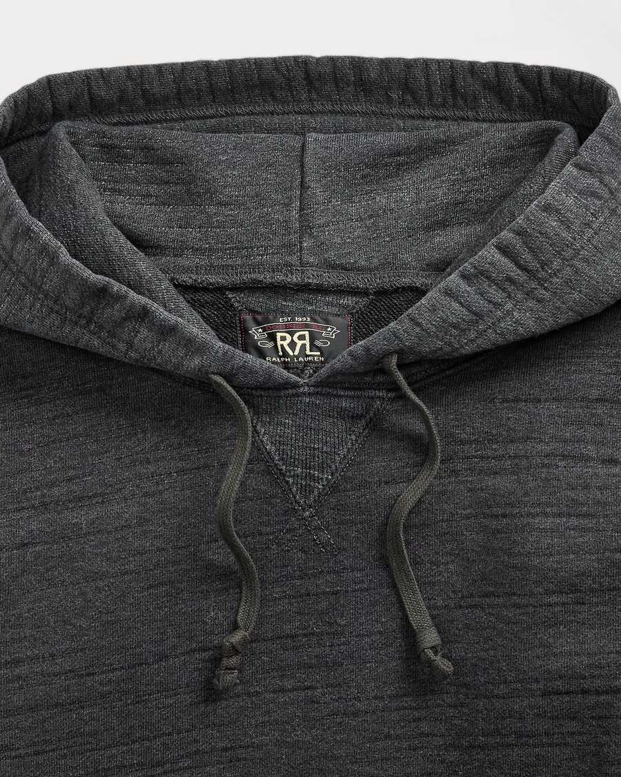 Double RL - French Terry Hoodie - Charcoal Heather/Multi