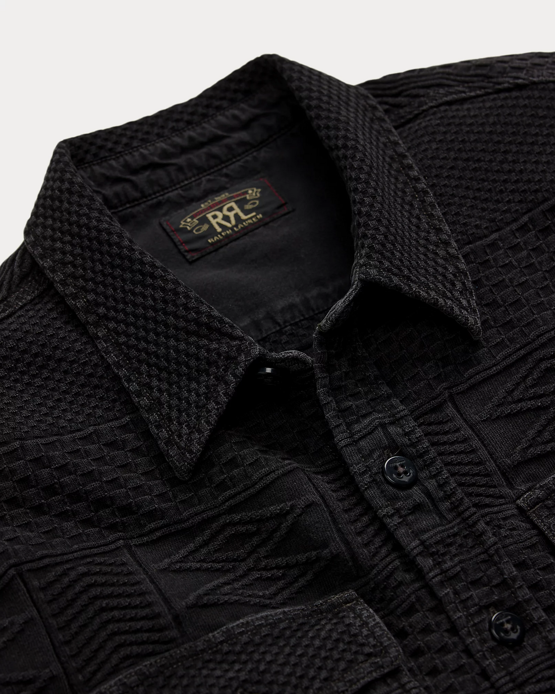 Double RL - Indigo Jacquard Workshirt - Sulfur Black
