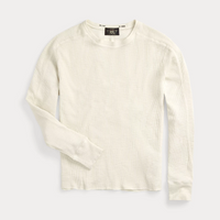 Double RL - Waffle-Knit Crewneck - Paper White