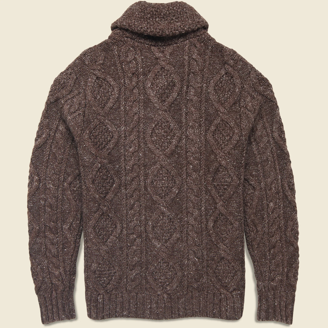 Double RL Cable Shawl Cardigan