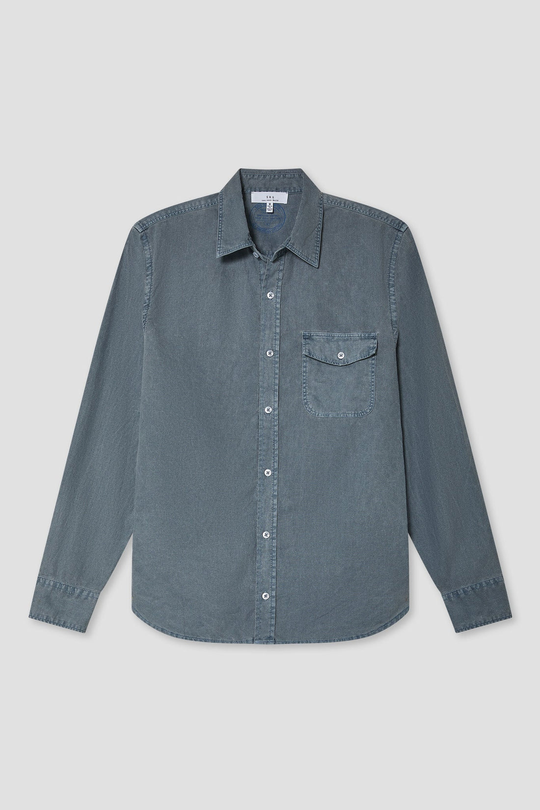 Save Khaki United Work Shirt in Cotton Hemp - Faded Navy