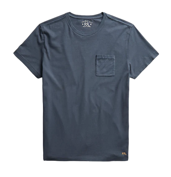 Double RL - Garment-Dyed Pocket T-Shirt in Navy – Fountainhead NY